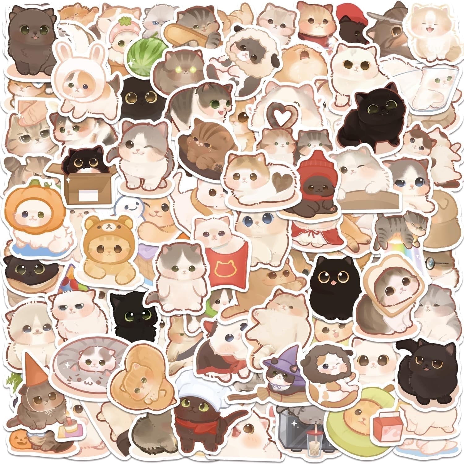 140 Pcs Cute Cat Stickers for Water Bottles| Gift for Kids Teen ...