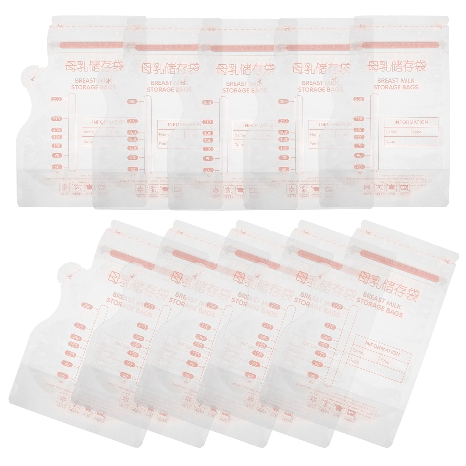CRILSTYLEO Milk Storage Bags for Freezer Use Leak Proof and Safe for Breastfeeding Multi 150 pcs