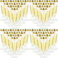 thumbnail image 1 of 150 Pcs Gold Plastic Champagne Flutes - Clear Disposable Crystal Wine Glasses for Wedding Toasting, Party Cocktail Cups, 1 of 7