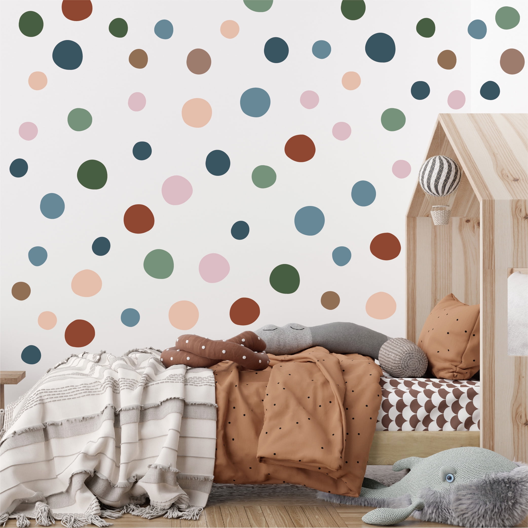 Bohemian Polka Dot Wall Decals - Colorful Irregular Dot Stickers For Kids' Rooms & Classrooms