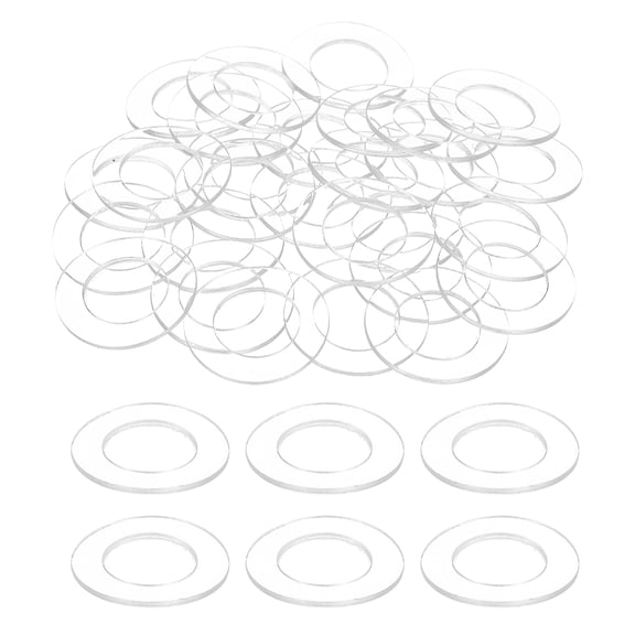 150Pcs M12 Flat Washers Clear Plain Washer 12mm ID 20mm OD 1mm Thick