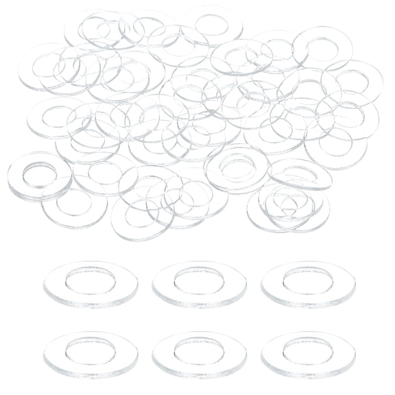 150Pcs M4 Flat Washers Clear Plain Washer 4mm ID 8mm OD 0.5mm Thick