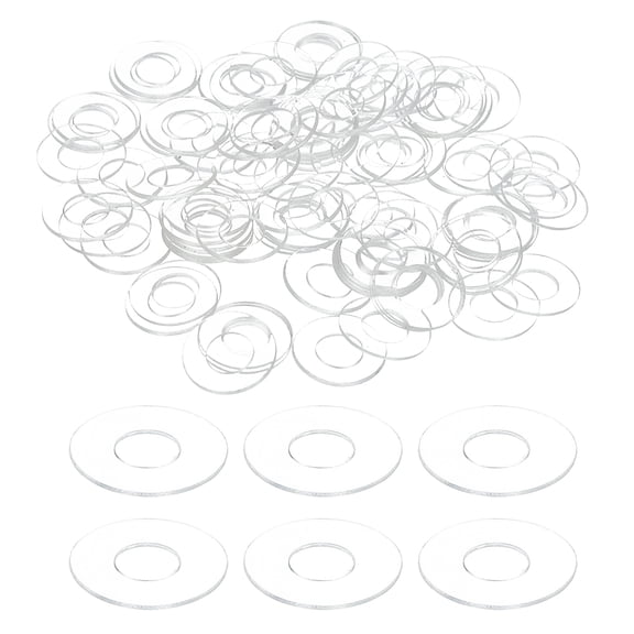 150Pcs M5 Flat Washers Clear Plain Washer 5mm ID 12mm OD 0.3mm Thick