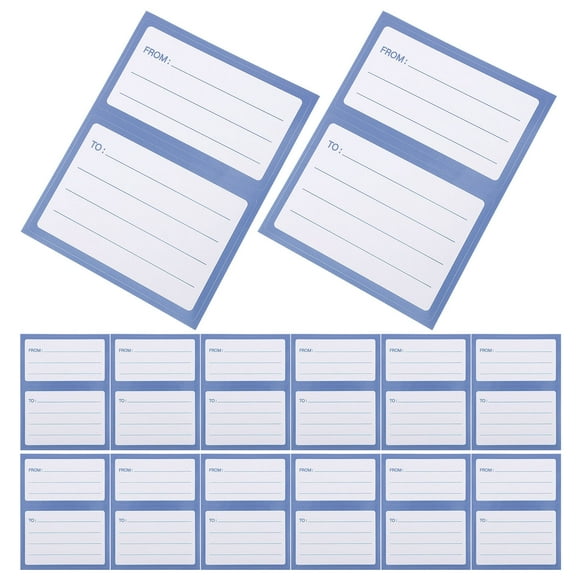 150 Pcs Mailing Label Blank Labels Sticker Envelopes Sign Office Blue