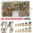thumbnail image 1 of 150 Pcs Nut Rivet Threaded Insert Tool Kit Nutsert Riveter Hand Riveting M3-M10, 1 of 10