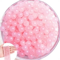 150 Pcs Pink Natural Crystal Beads,8mm Mini Stone Beads,Beautiful Agate Jade Beads,Round Beads Loose Gemstone,for DIY Craft Projects Bracelets Necklaces Jewelry Making By Scheam