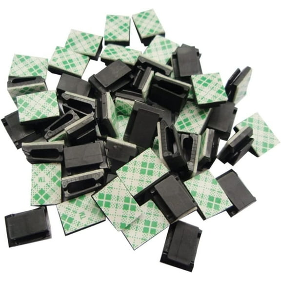 150 Pcs Retainer Clips Cable Wire Clips Cable Clamp Cable Holder Clamps Cable Tie Holder Electric Wire Clips Wire Clamp Securing Clip Cable Clip Black Wire Clips for Cords Clamp