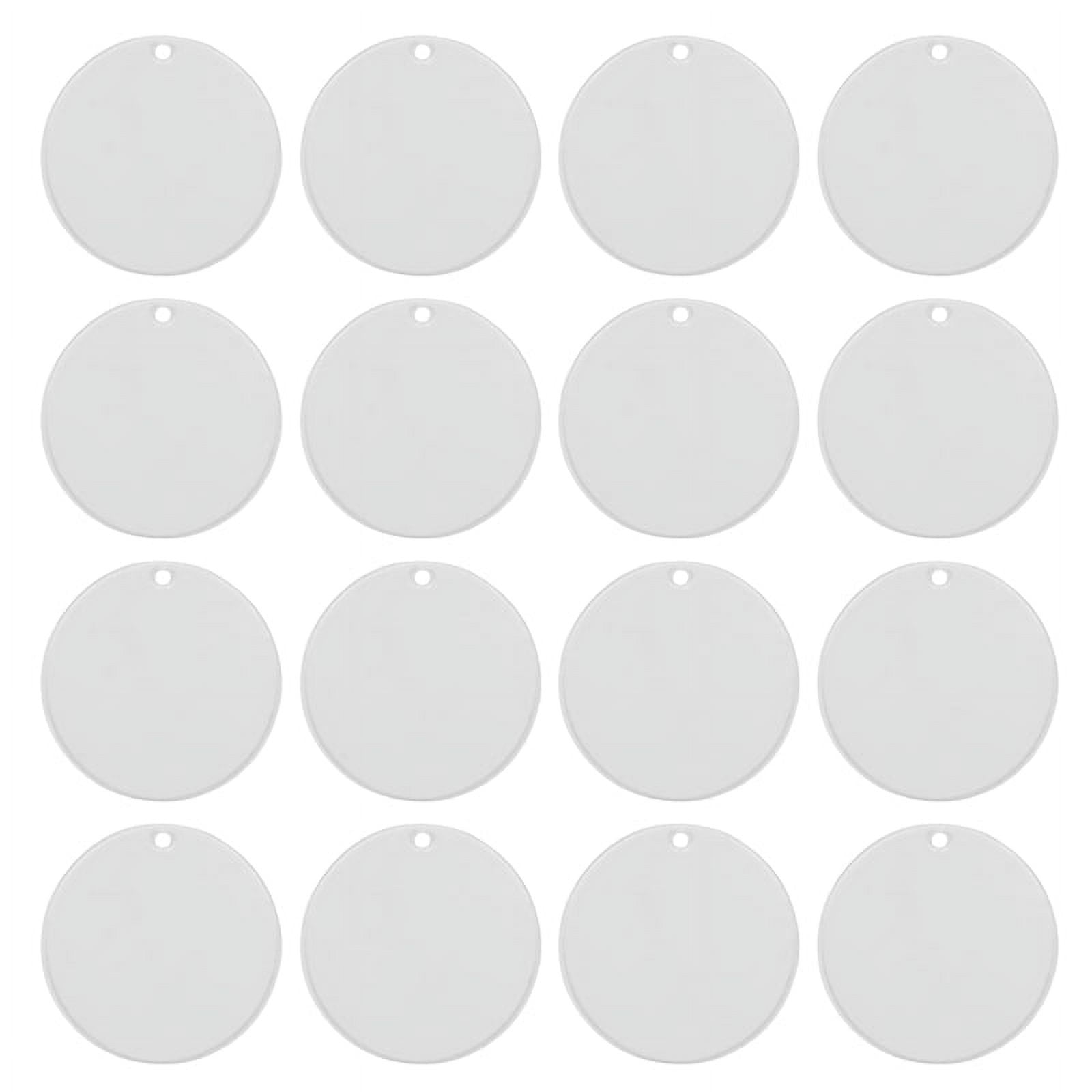 25 Acrylic Circle Clear with Two Holes Blank Discs 1/8 Thick (Select Size) (2)