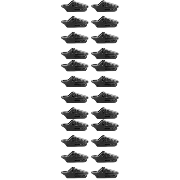 CIMAXIC Tent Fastener Clips Black Portable Double-Layer for Tent 150Pcs