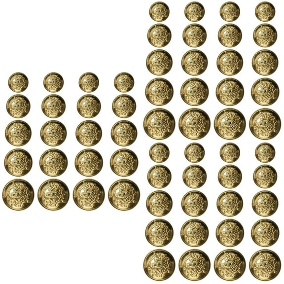 150 Pcs Vintage Metal Buttons Brass Blazer Button DIY Sewing Clothing Accessories for Jeans Coat Blazer Suits Uniform Golden