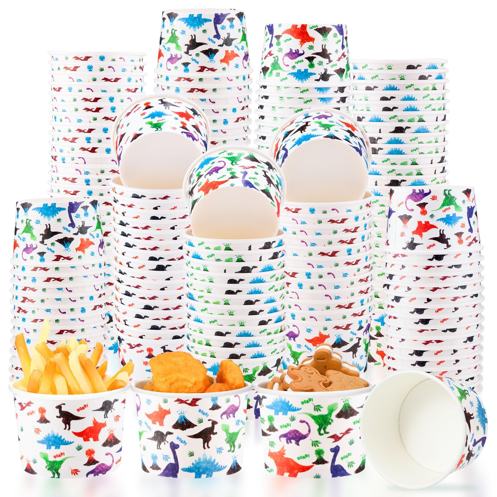 150 Pcs Watercolor Dinosaur MMF7 Party Supplies Dinosaur Theme Ice