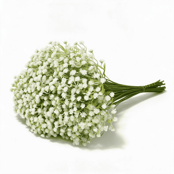 150 Pcs White Baby's Breath Artificial Flowers, 11.8" Single-Stem Faux Gypsophila Bulk for DIY Decor