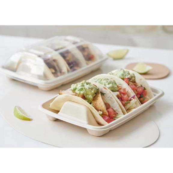 Plant Plate Clear PET Lids for Taco-3 - Lids Only 150 Pcs