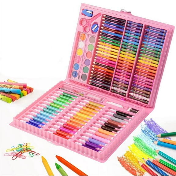 150-Piece Art Set, Deluxe Professional Color Set, Coloring Supplies Art Kits for Kids and Adult Art Supplies for Drawing Painting with Compact Portable Art Supplies Chirstmas, Birthday, New Year Gift