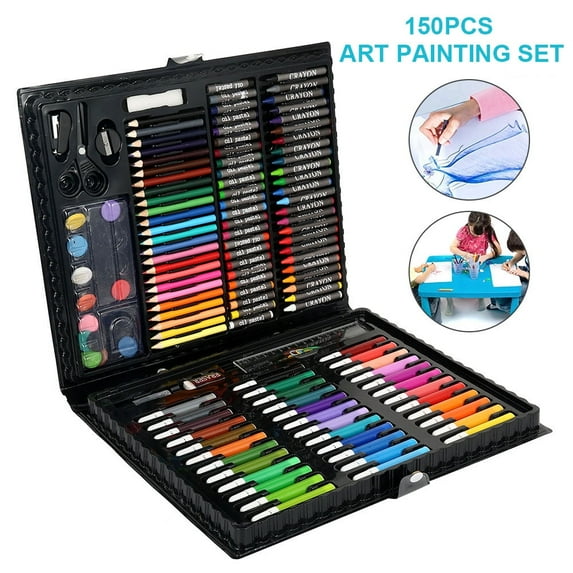 150-Piece Art Set, Deluxe Professional Color Set, Art Kit for Kids and Adult, with Compact Portable Case