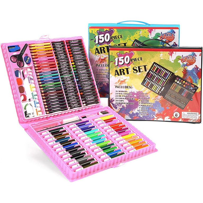 Art Supplies, 137 Piece Deluxe Wooden Art Set with Easel, Painting Supplies  in Portable Case for Painting & Drawing, Professional Art Kits for Teens