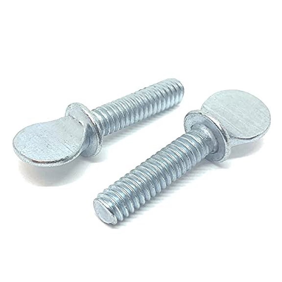 (150 Pieces) 1/4-20x2" Spade Shoulder Type Thumb Screws UNC Coarse Full Threads Zinc Clear