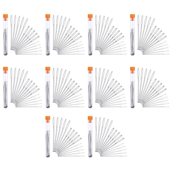 150 Pieces Blunt Needles Stainless Steel Large-Eye Yarn Knitting Needles Sewing Needles, 3 Sizes