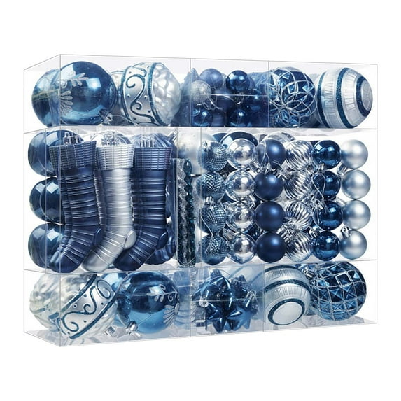 150 Pieces Christmas Xmas Tree Ornaments Balls Exquisite Colorful Christmas Mini Ornaments Decoration Pendant for Holiday Party Decor