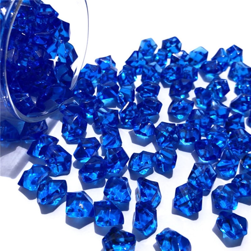 Entervending Acrylic Gems - Vase Filler - Plastic Fake Gems Ice Rock  Crystals - Approximately 10.6 Oz Plastic Crystals - Large Acrylic Gem  Stones - Fake Crystals for Decoration - Aquarium Jewels 