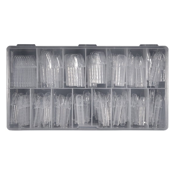 150 Pieces French Nails Tips Clear Nails Forms For Quick Extension And Professional Manicure Results