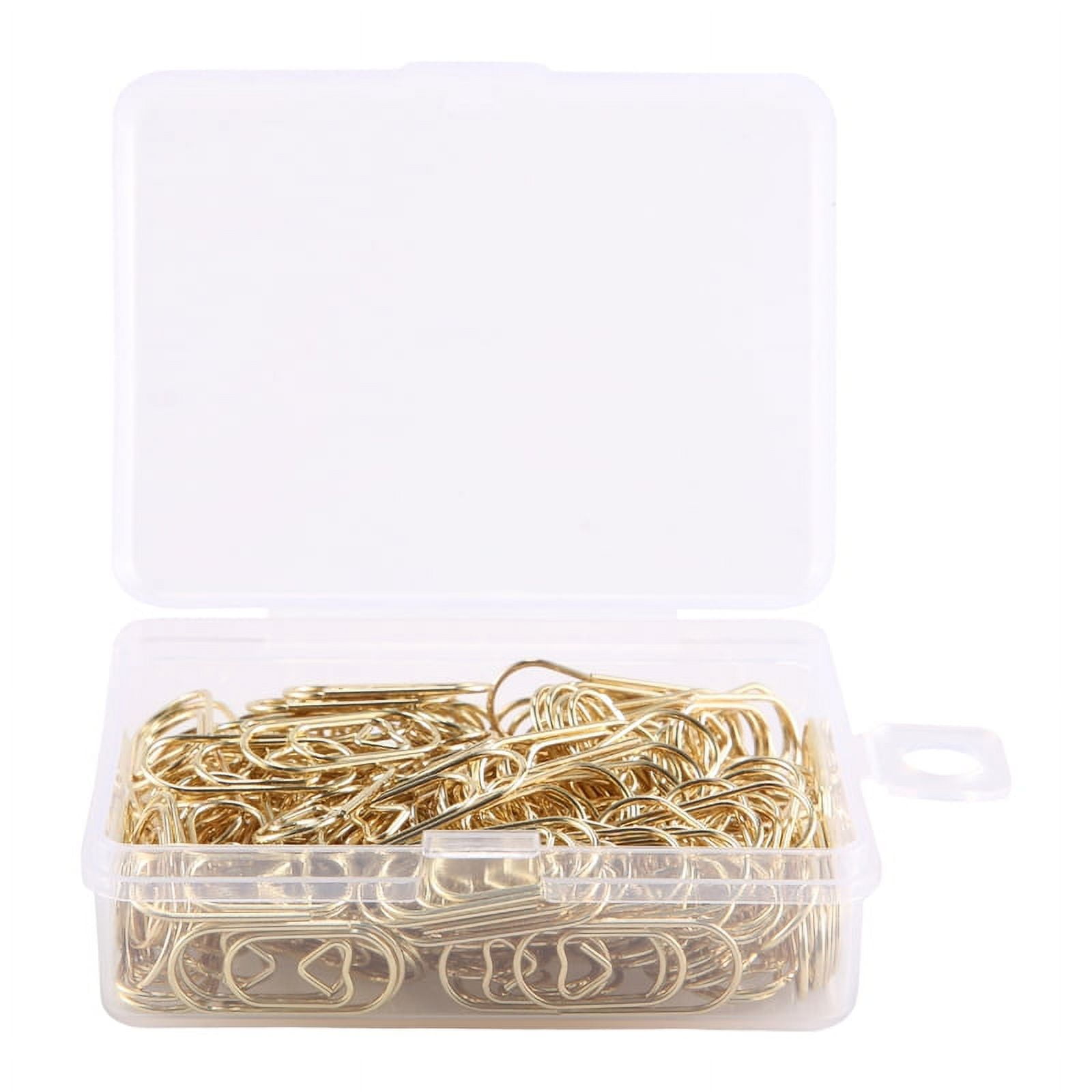 150 Pieces Gold Cute Paper Clips Mini Clips Heart Shaped Paperclips
