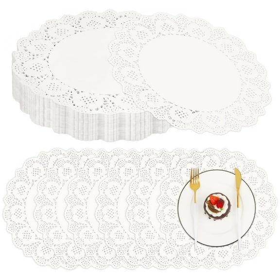 150 Pieces Paper Doilies, 2 inch Round Doilies for Food,Disposable Lace Paper Doilies,White Paper Placemats Bulk for Cakes,Desserts,Crafts,Baby Showers,Parties Wedding,Birthday,Tableware Decoration