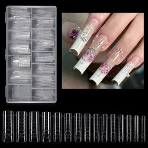 150 Pieces Transparent ABS French Nails Forms Extension Professional Manicure