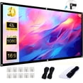 thumbnail image 1 of 150" Portable Projector Screen | Indoor/Outdoor 16:9 Wrinkle-Free Movie Screen | Front/Rear Projection for Home Theater & Backyard Movies, 1 of 10