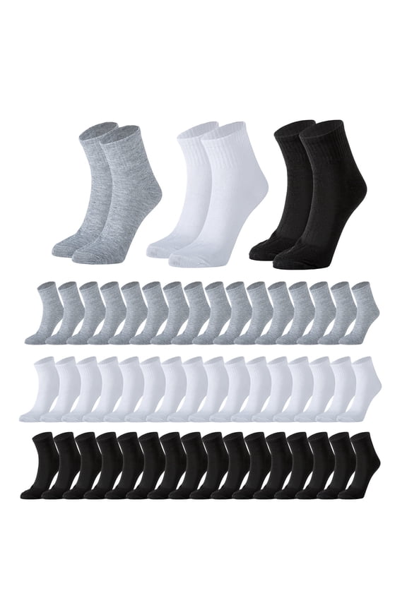 150 Pairs Men's Socks Bulk Quarter Socks Moisture Wicking Socks Casual Sports Ankle Socks Bulk for Homeless  Men Women