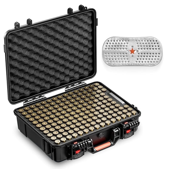 150 Rounds Shotgun Shells Case with Desiccant - Travel Safe/Mil Spec/Waterproof Ammo Storage Case - for 12GA 20GA 16GA 10GA 8GA Gauge Shotgun Shells