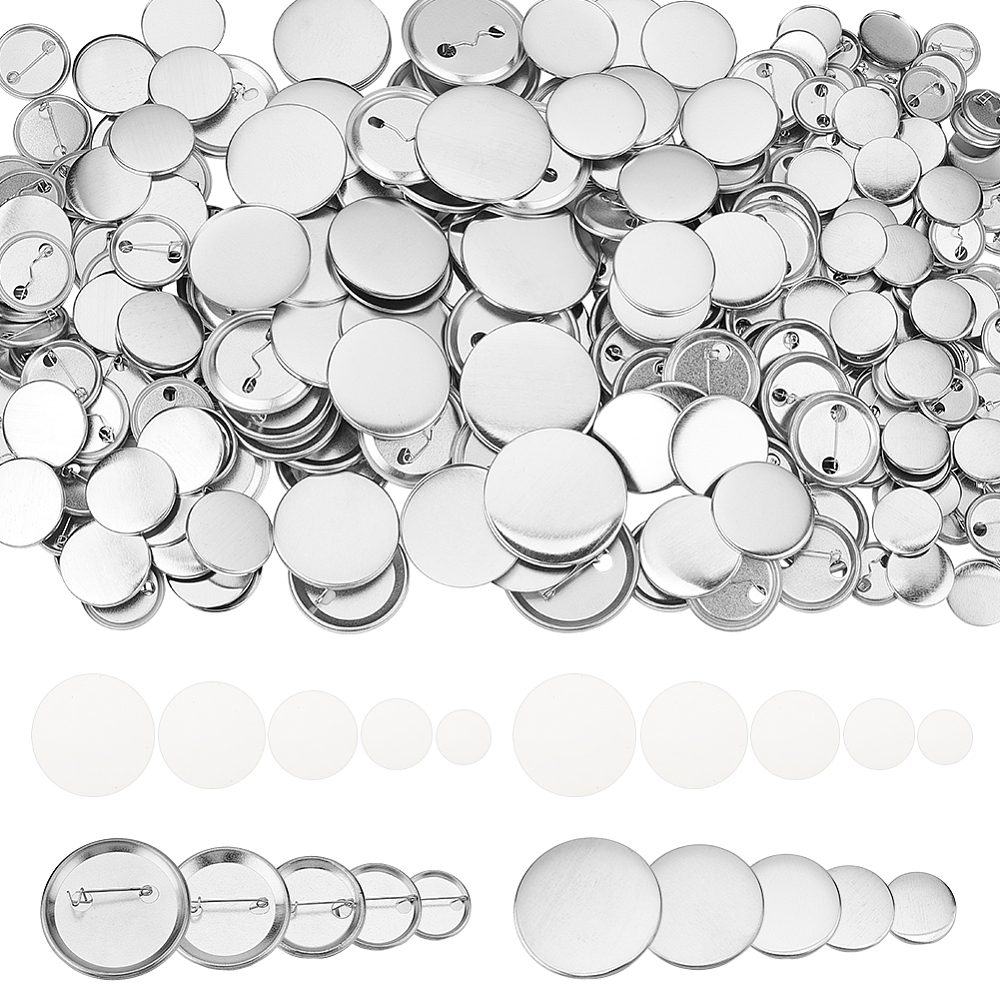 150 Sets 5 Sizes Metal Button Badge Sets Round Badge Button Pins Metal ...
