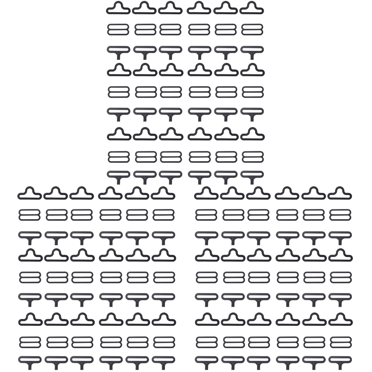 150 Sets Shoulder Strap Shirt Holder Clip DIY Strap Buckles Tie Button