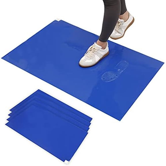 150 Sheets 24" x 36" Adhesive Mats - Sticky Mat for Laboratories, Homes, Construction Sites, and More - Remove Dust and Dirt from Shoes and Equipment Wheels -Blue