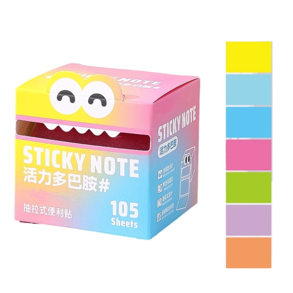 150 Sheets Pearlescent Sticky Notes Paper Pull Out Notes Paper Pad Reminder on Book Notebook Calender Fridges Computer