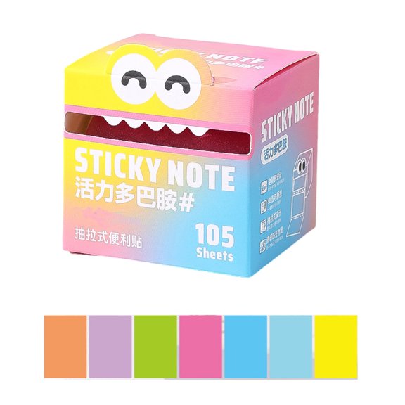 150 Sheets Pearlescent Sticky Notes Paper Pull Out Notes Paper Pad Reminder on Book Notebook Calender Fridges Computer