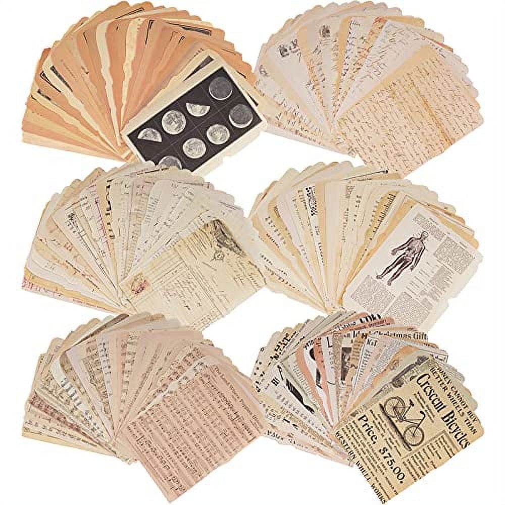 445 PCS Vintage Scrapbook Paper Journaling Scrapbooking Supplies Kit  Aesthetic Decorative Craft Paper include 40 Sheet Flowers Stickers for  Planner, Bullet Journaling