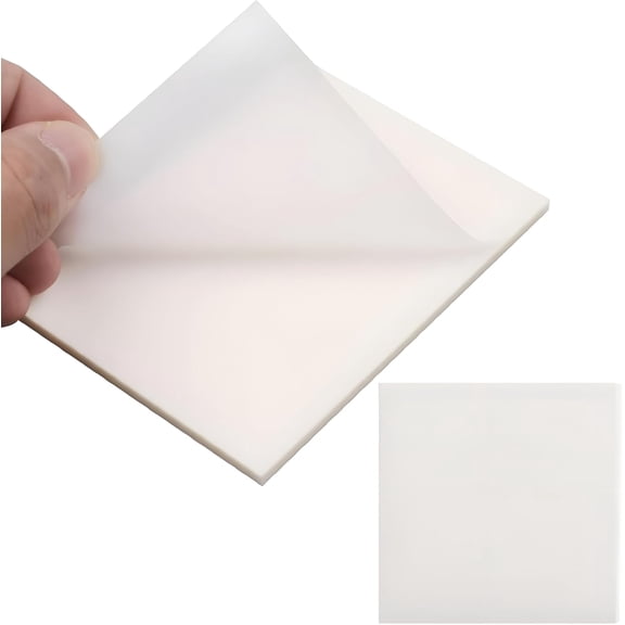 150 Sheets Transparent & Waterproof Full Self-Adhesive Sticky Notes Pad, Size 3 3 (White)
