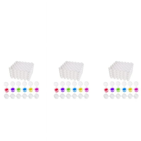 150 Strips Paint Pots Strips,900 Pots 2Ml/0.07 Oz Empty Paint Cup Pots with Lids, for Classrooms Paintings Art Festivals