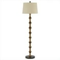 thumbnail image 1 of 150 W 3 Way Resin Bamboo Floor Lamp, Tan Fabric Shades, Brushed Steel Finish, 1 of 1