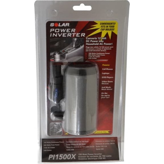 (Price/EA)Clore AUTOMOTIVE Power Inverter 150W, Single Outlet, SOPI1500X