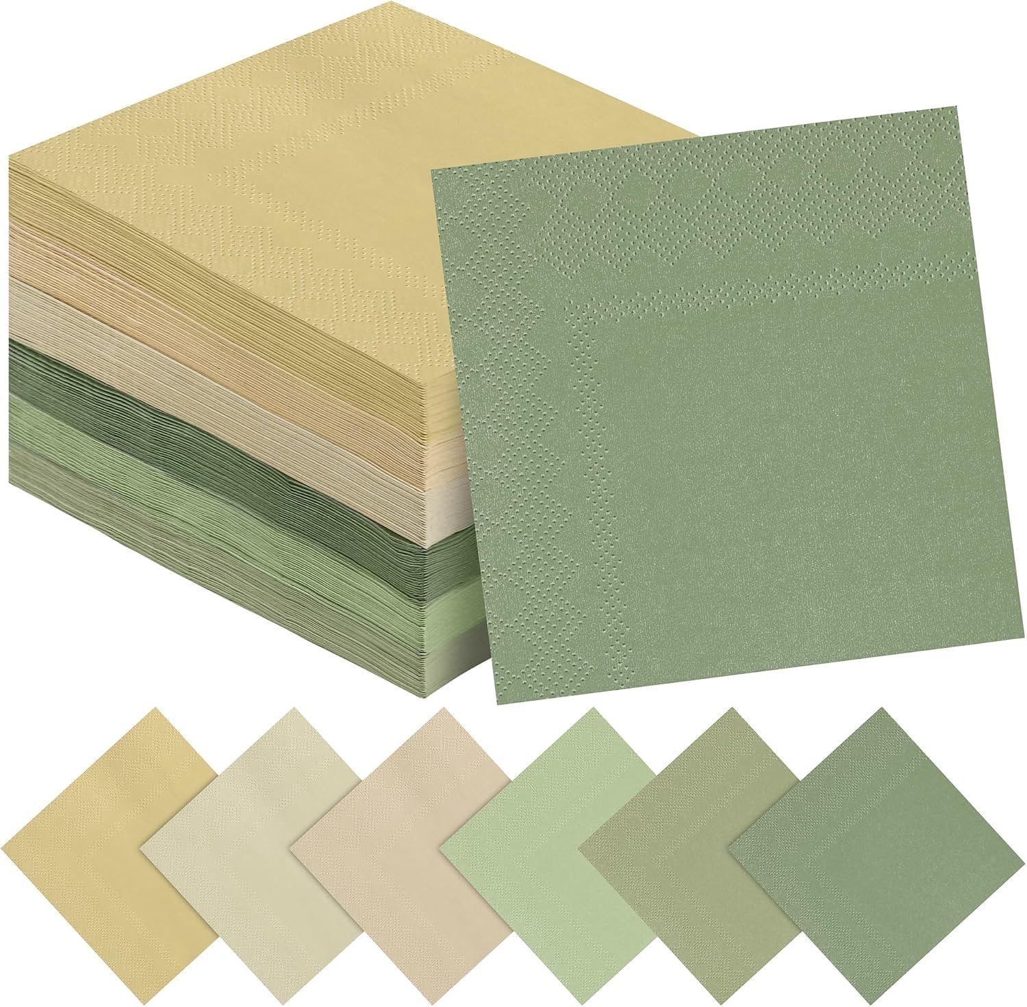 150 count Sage Green Paper Napkins Napkin Beverage Luncheon Napkins 2 ...