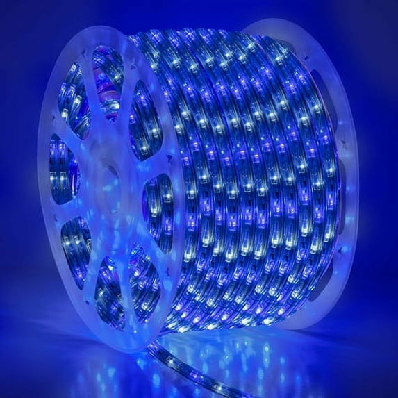 150 ft. Blue/Cool White LED Rope Light Spool Indoor-Outdoor Tube Light Kit, 120V, 1/2 Inch, 2-Wire
