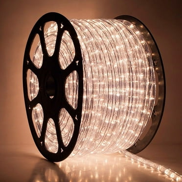 150 ft. Clear Incandescent Rope Light Spool Indoor-Outdoor Bulk Tube Light, 120V, 1/2 Inch, 2-Wire