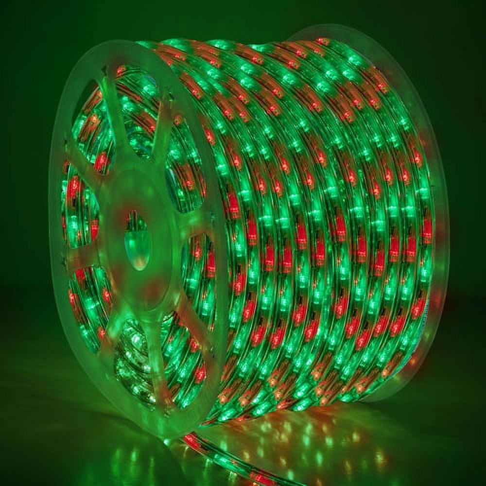 150 ft. Green/Red LED Rope Light Spool Indoor-Outdoor Tube Light Kit, 120V, 1/2 Inch, 2-Wire