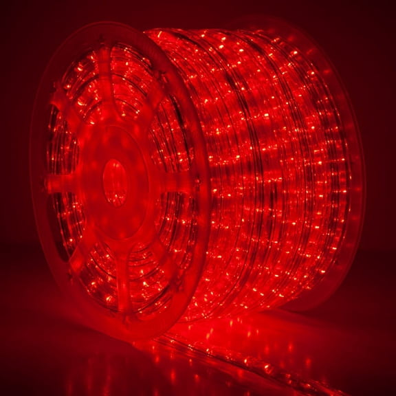 150 ft. Red Incandescent Rope Light Spool Indoor-Outdoor Bulk Tube Light, 120V, 1/2 Inch, 2-Wire