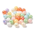 thumbnail image 1 of 150 pc Rainbow Iridescent Acrylic Beads Round Mixed Color 12mm Hole: 2.2mm, 1 of 3