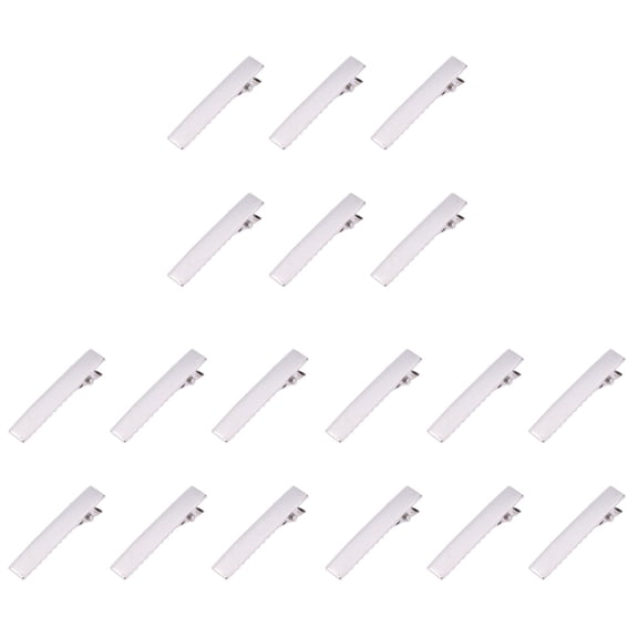 150 pcs 5.5CM Mini Single Prong Alligator Hair Clips with Teeth (Silver)