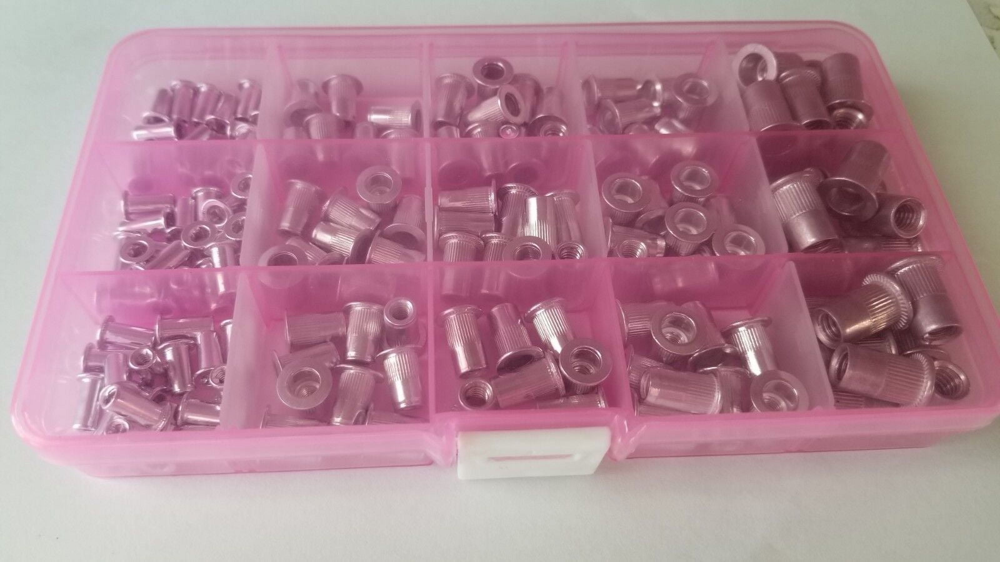 150 pcs Aluminum Rivet Nut Kit Rivnut Nutsert Standard Inch SAE