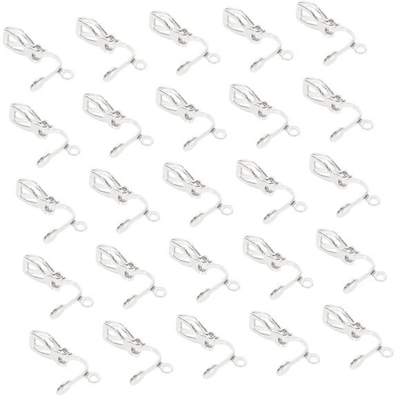 150 pcs Round Converter Shaped Clip Pad Non-Pierced Component Easy Pierced Accessory Triangle with Jewelry Non Earring Clips Ear Safe on for Ears Findings Metal Trays Ting Non-